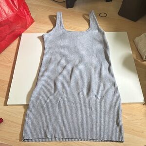 Calvin Klein Gray Ribbed Tank Dress